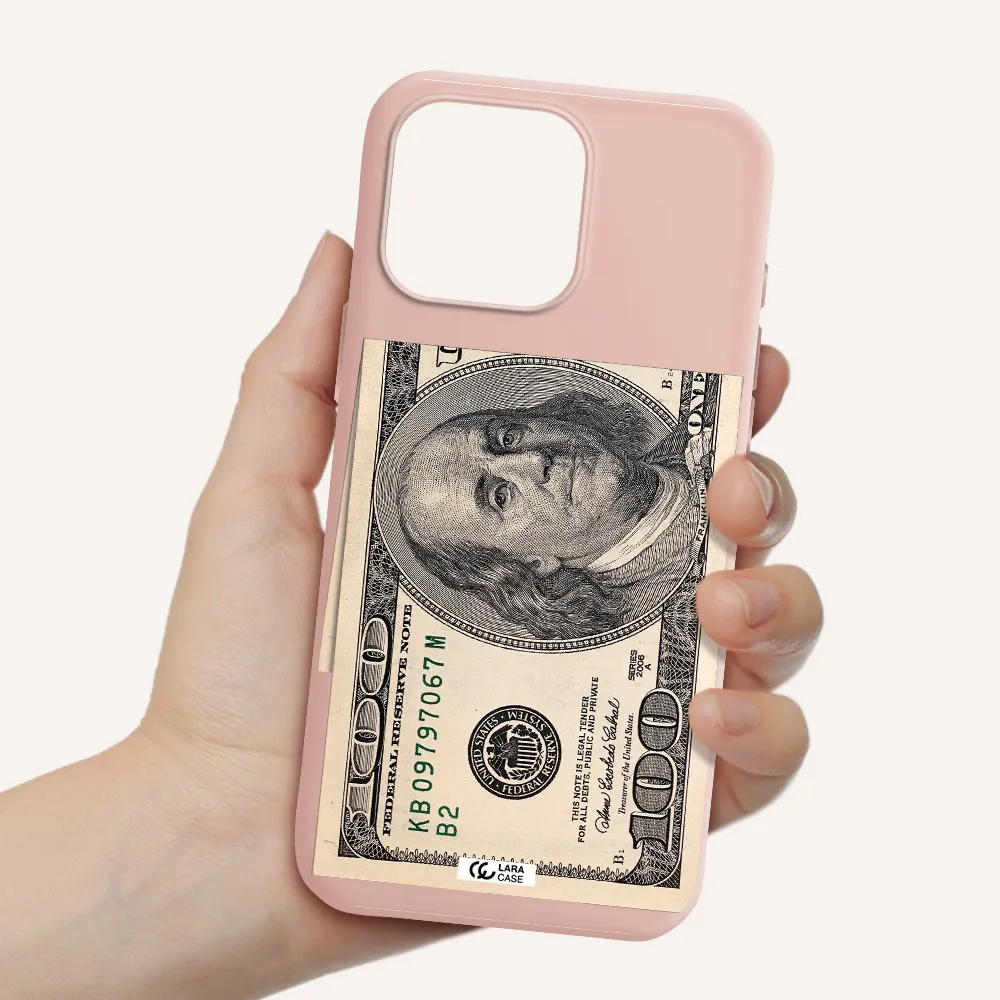 A Close-Up Of A Money Bill Apple Iphone 16 Pro Max Silicone Pastel Pink Case