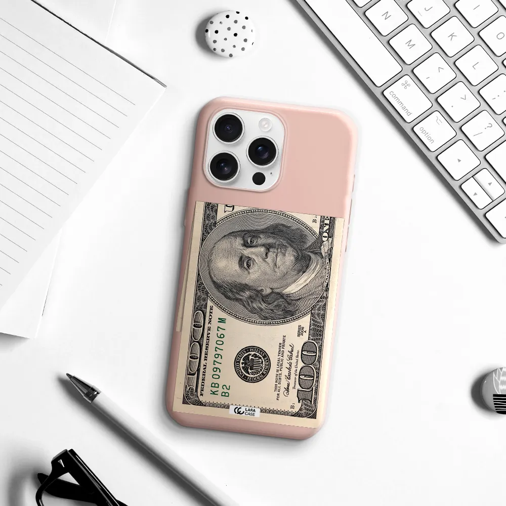A Close-Up Of A Money Bill Apple Iphone 16 Pro Max Silicone Pastel Pink Case