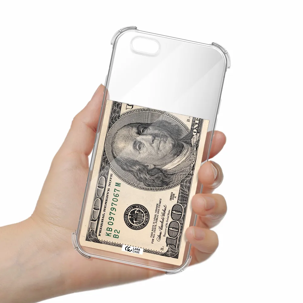 a close-up of a money bill Apple iPhone 6 Clear PC Case