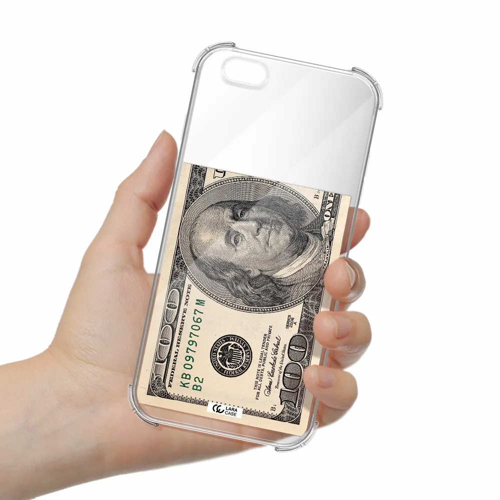a close-up of a money bill Apple iPhone 6 plus Clear PC Case