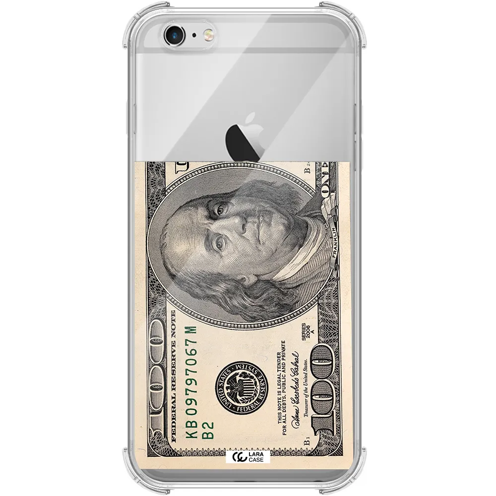 a close-up of a money bill Apple iPhone 6 s plus Clear PC Case