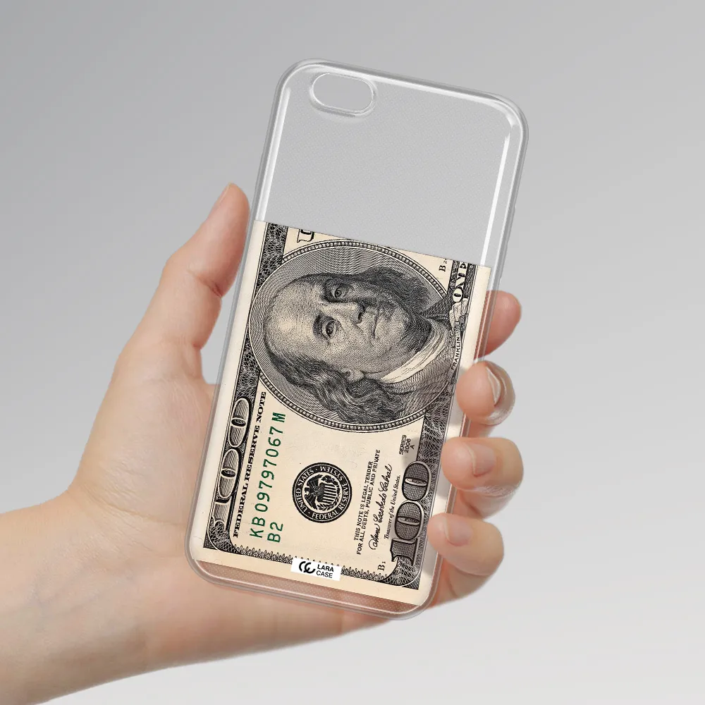 A Close-Up Of A Money Bill Apple Iphone 6 S Plus Clear Tpu Case
