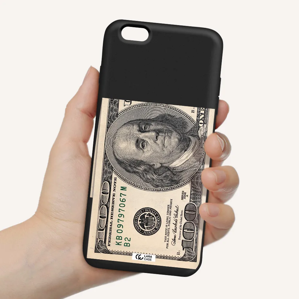 a close-up of a money bill Apple iPhone 6 s plus Silicone black Case