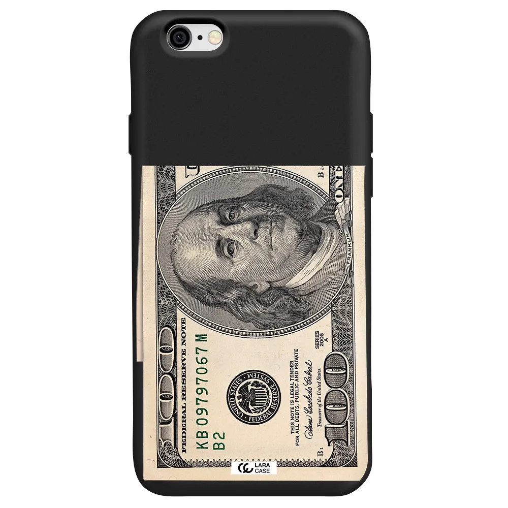 a close-up of a money bill Apple iPhone 6 Silicone black Case