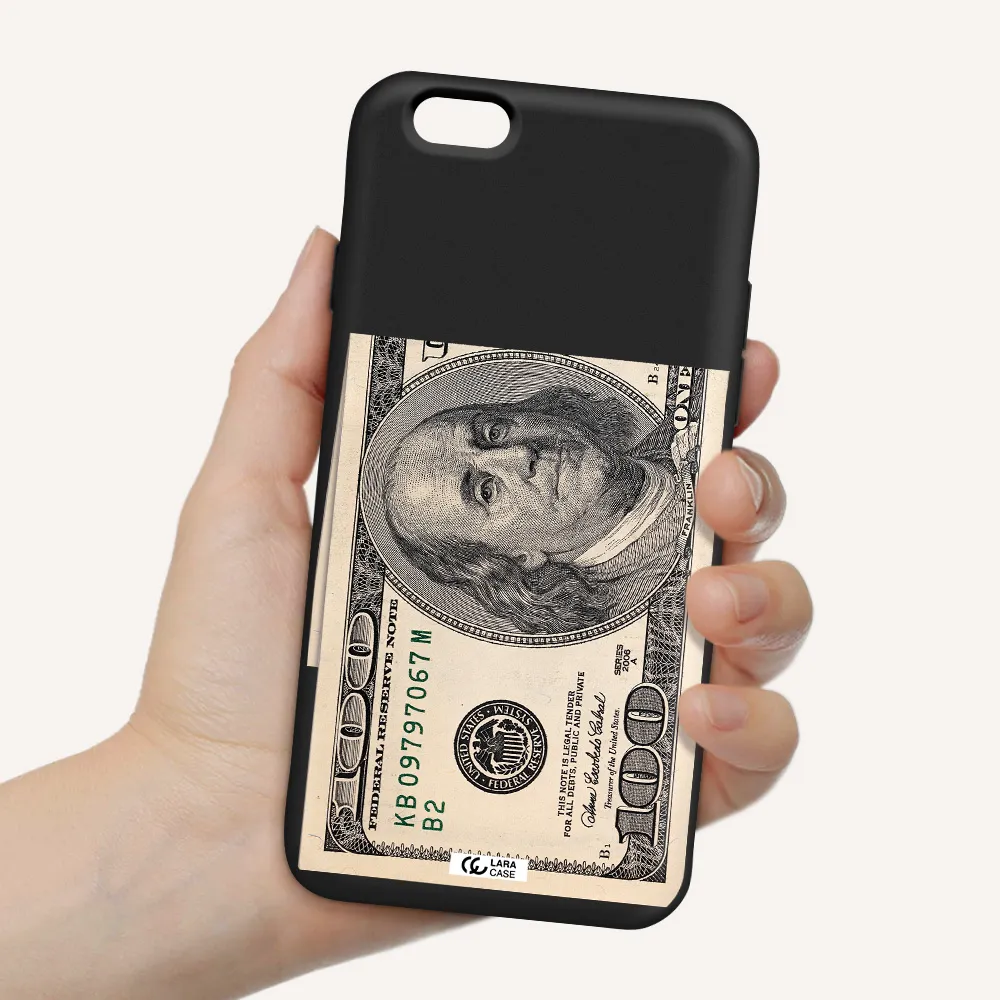 a close-up of a money bill Apple iPhone 6 Silicone black Case