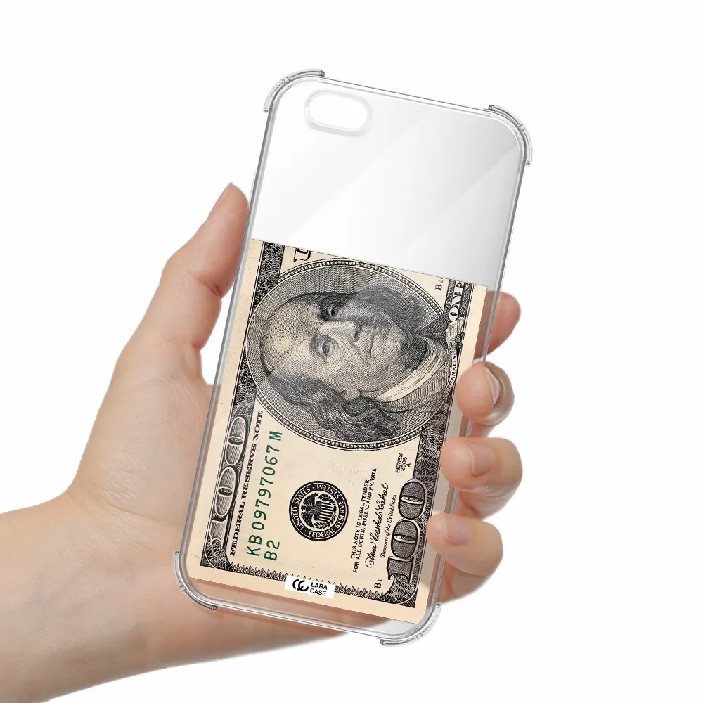 a close-up of a money bill Apple iPhone 6S Clear PC Case