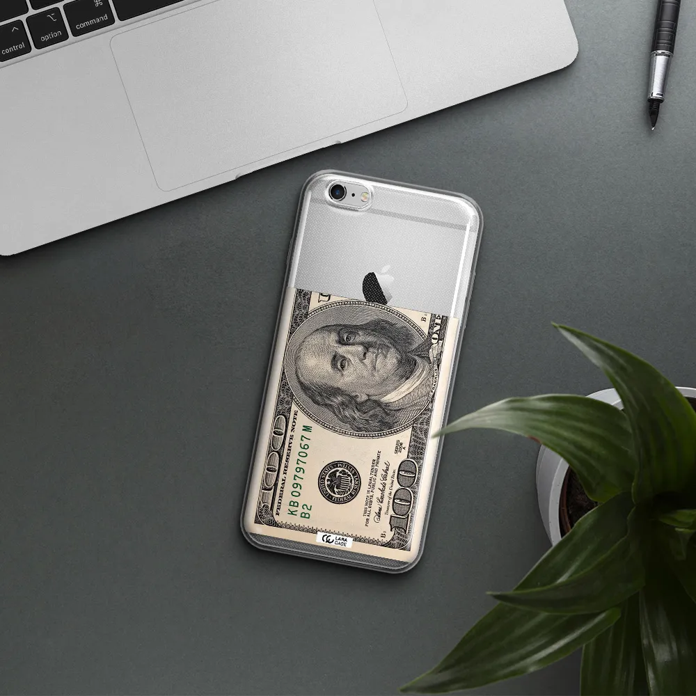A Close-Up Of A Money Bill Apple Iphone 6S Clear Tpu Case