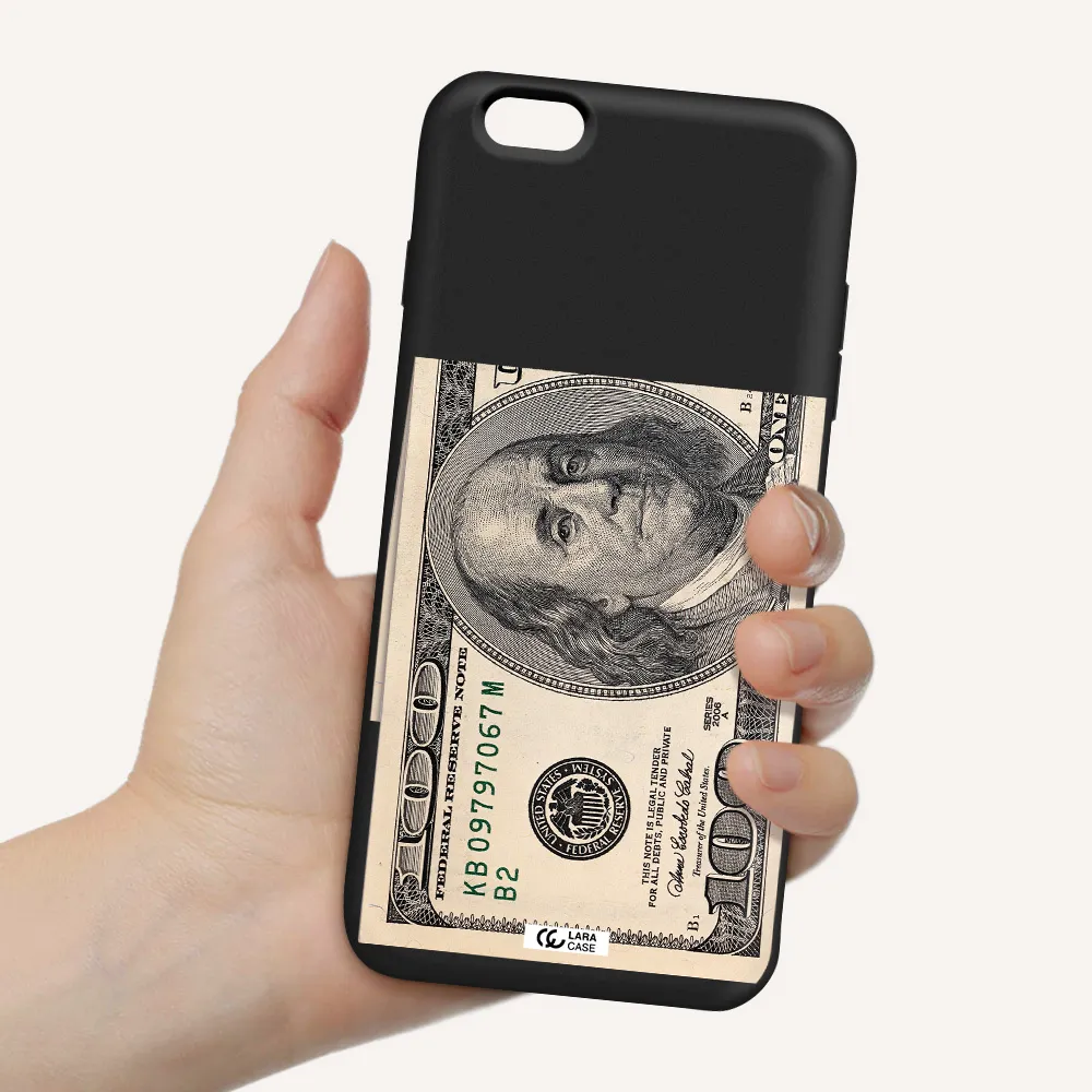 a close-up of a money bill Apple iPhone 6S Silicone black Case