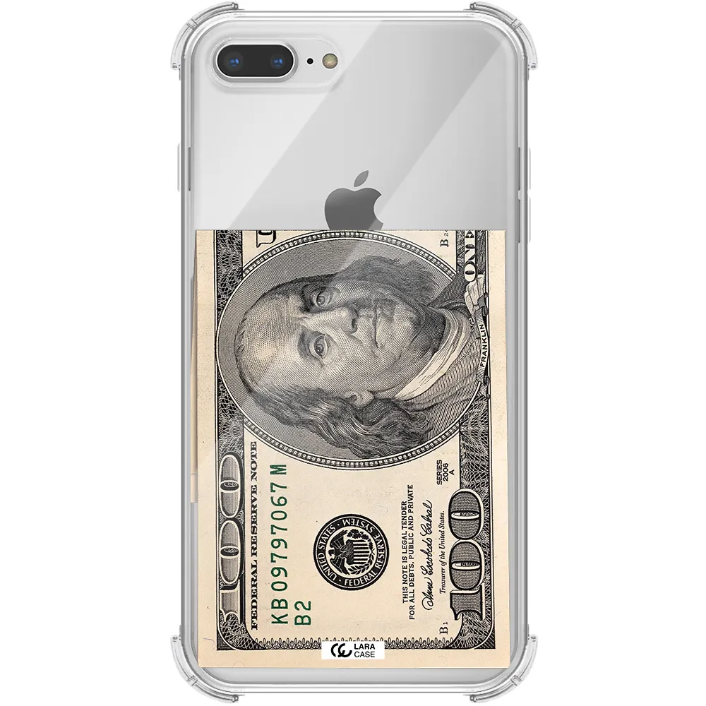 a close-up of a money bill Apple iPhone 7 plus Clear PC Case