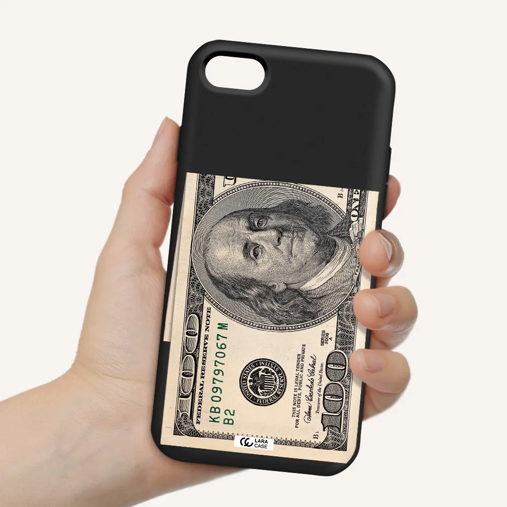 a close-up of a money bill Apple iPhone 7 Silicone black Case