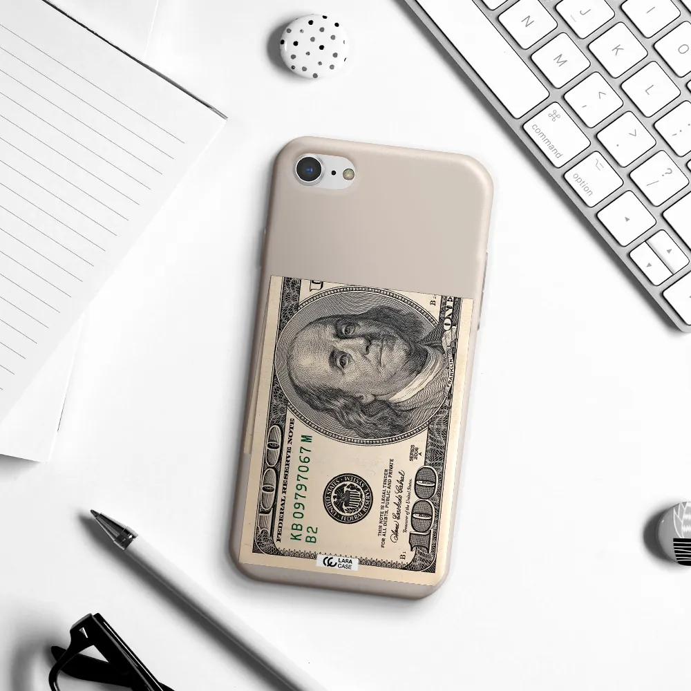 a close-up of a money bill Apple iPhone 7 Silicone Stone Case