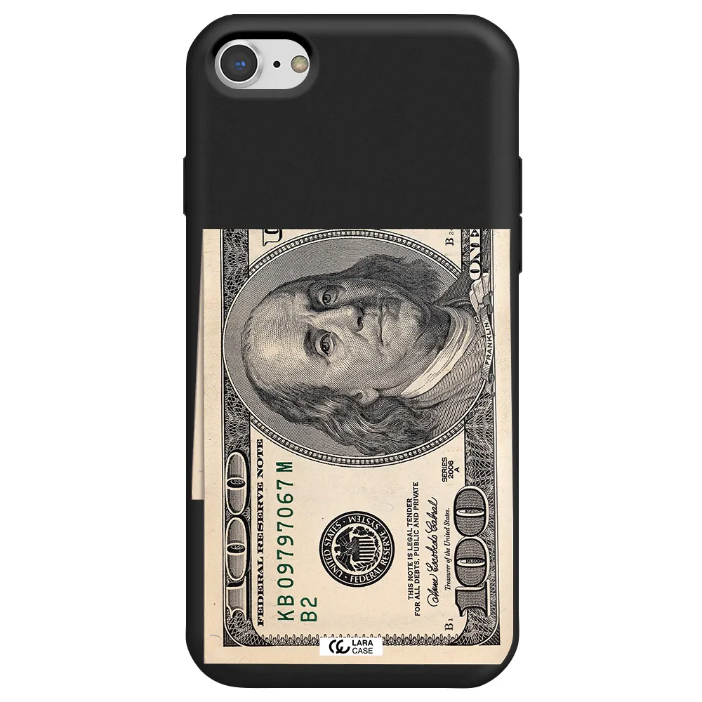a close-up of a money bill Apple iPhone 8 Silicone black Case