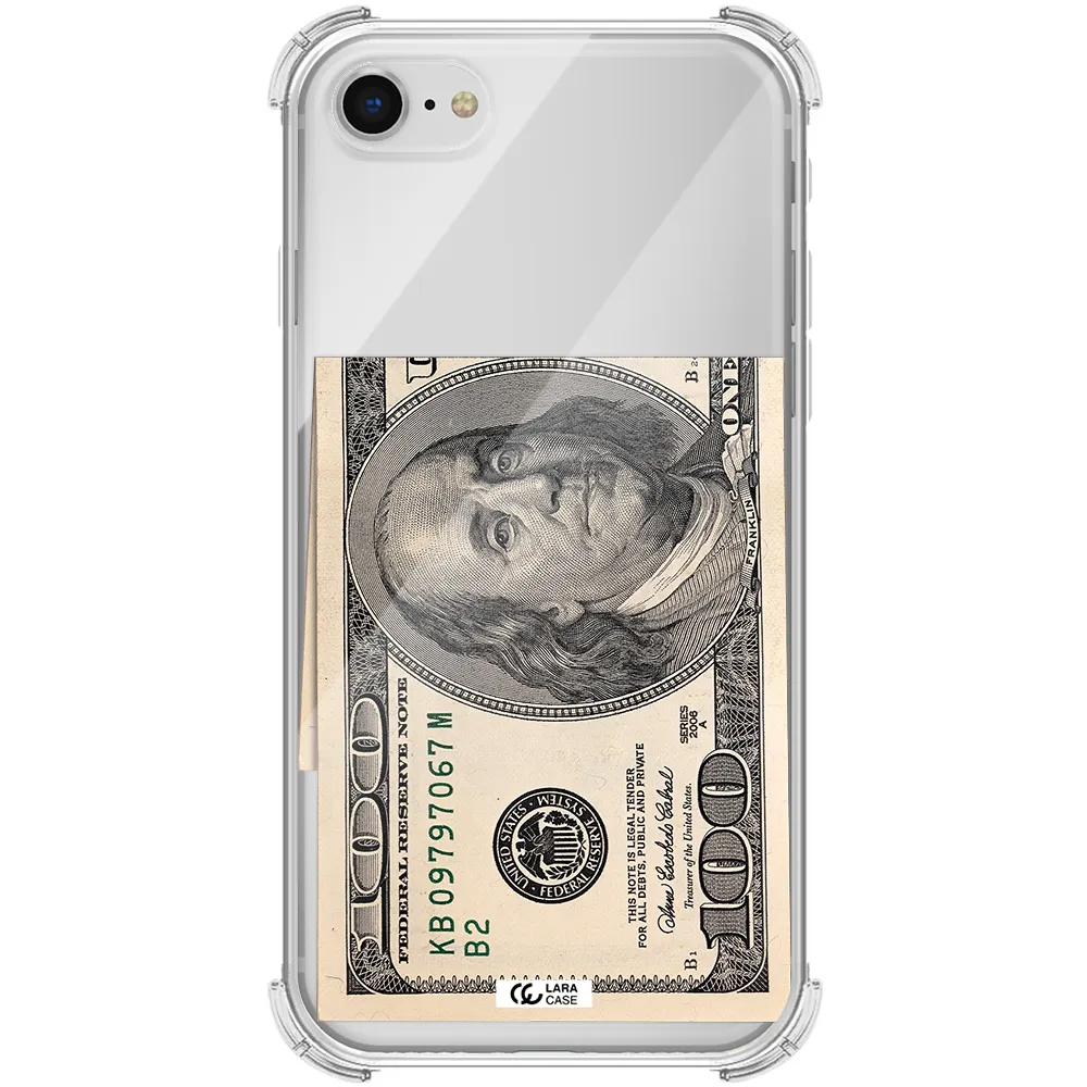 a close-up of a money bill Apple iPhone se 2020 Clear PC Case