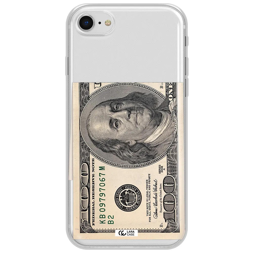 A Close-Up Of A Money Bill Apple Iphone Se 2020 Clear Tpu Case