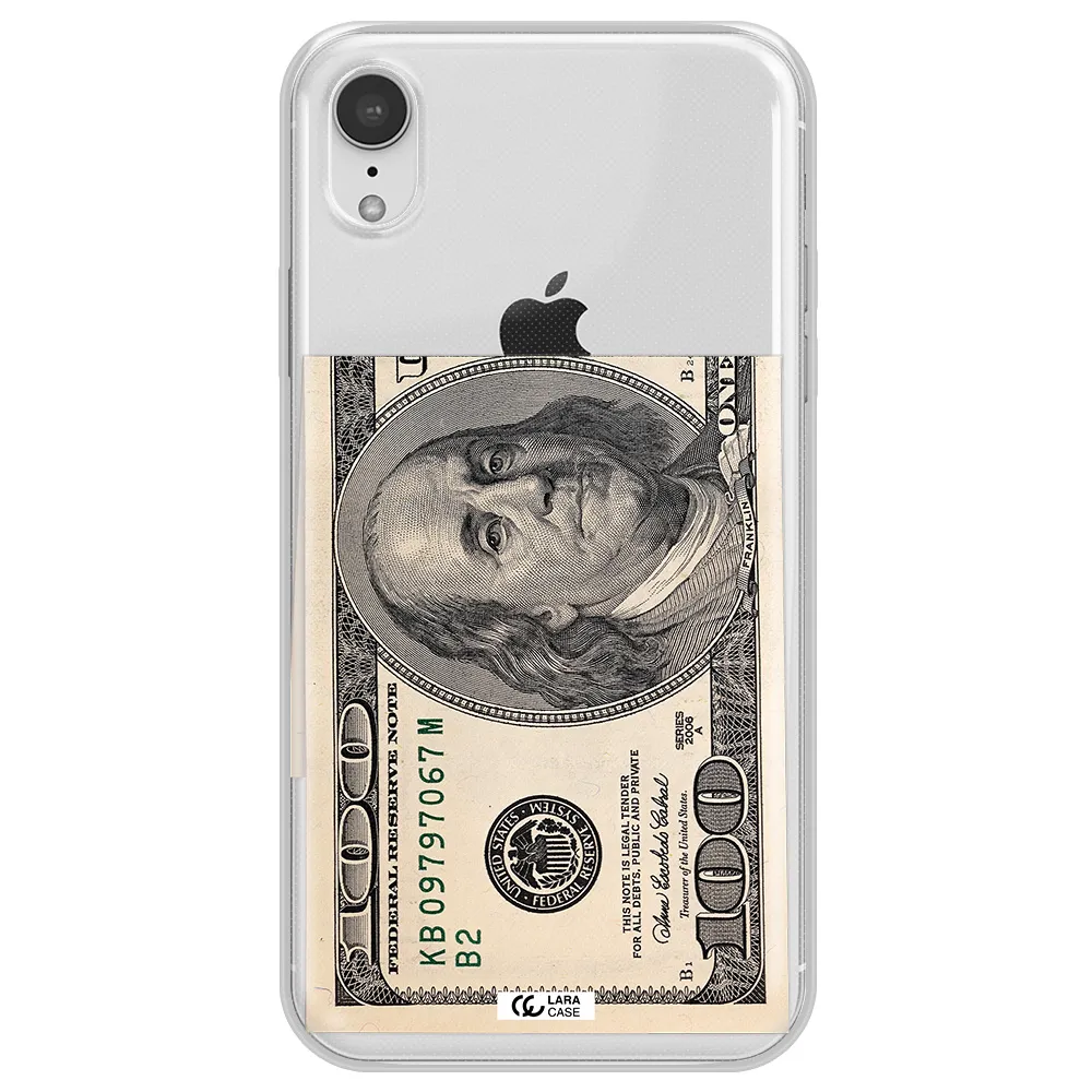 A Close-Up Of A Money Bill Apple Iphone Xr Clear Tpu Case