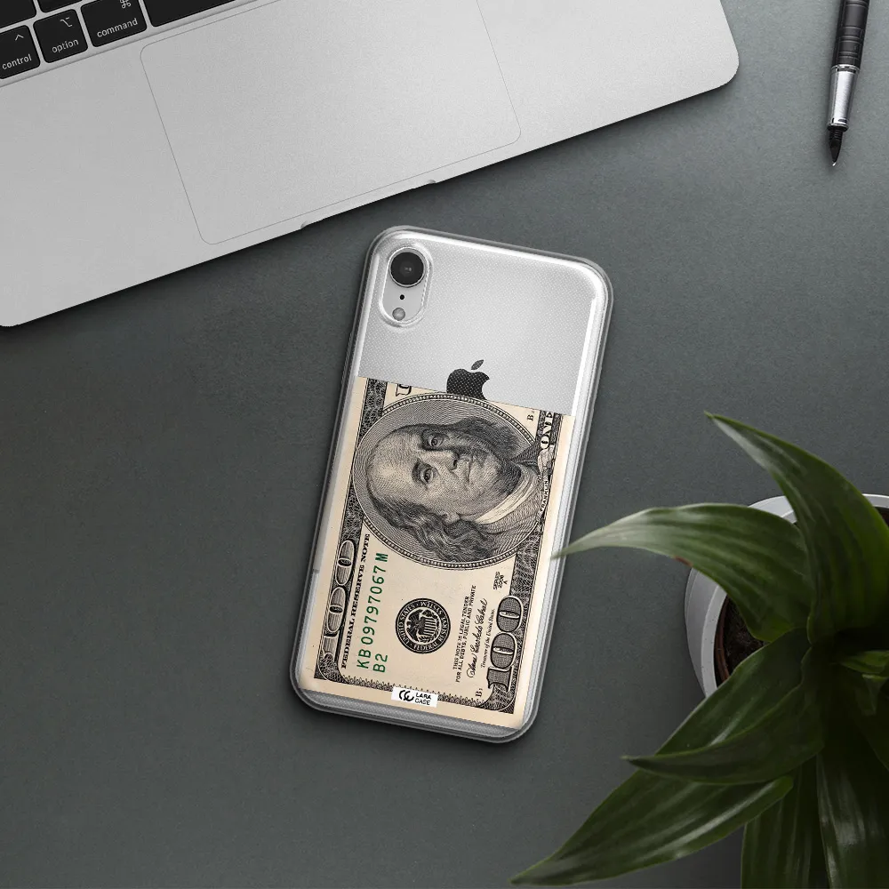 A Close-Up Of A Money Bill Apple Iphone Xr Clear Tpu Case