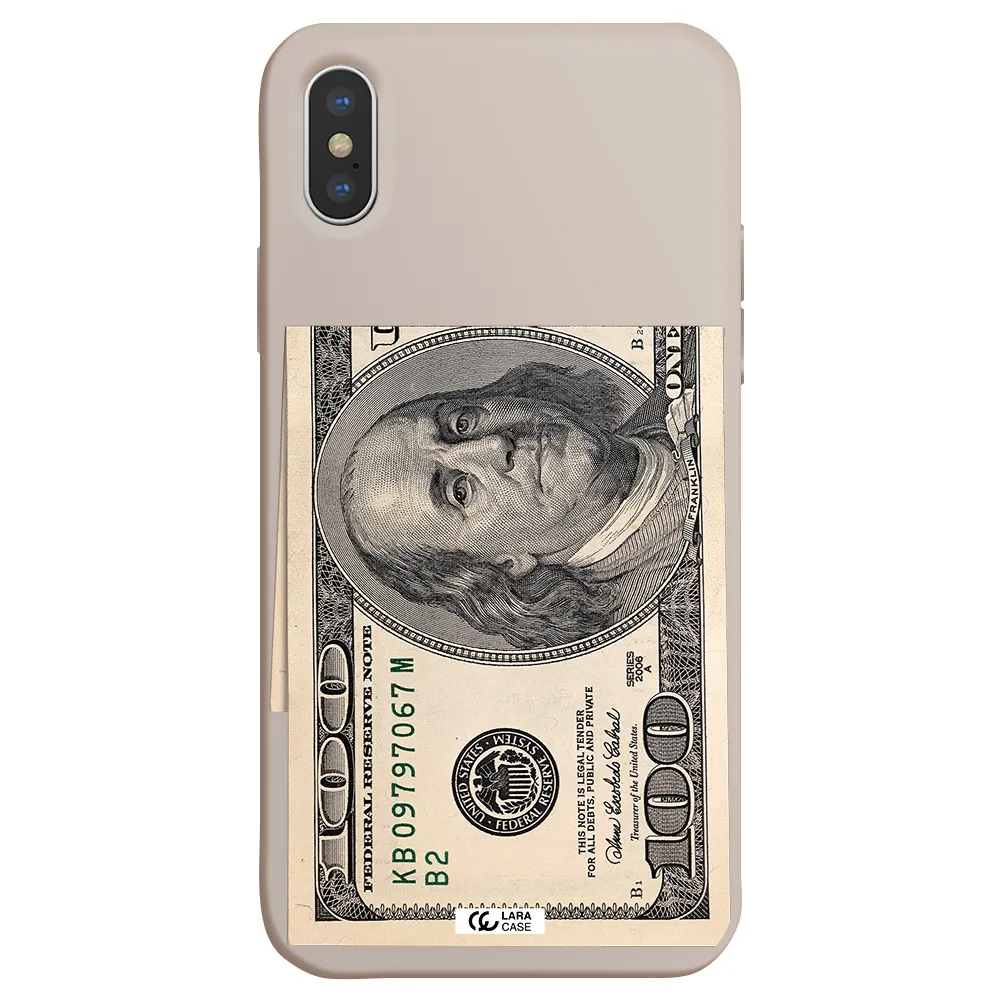 a close-up of a money bill Apple iPhone XS Silicone Stone Case