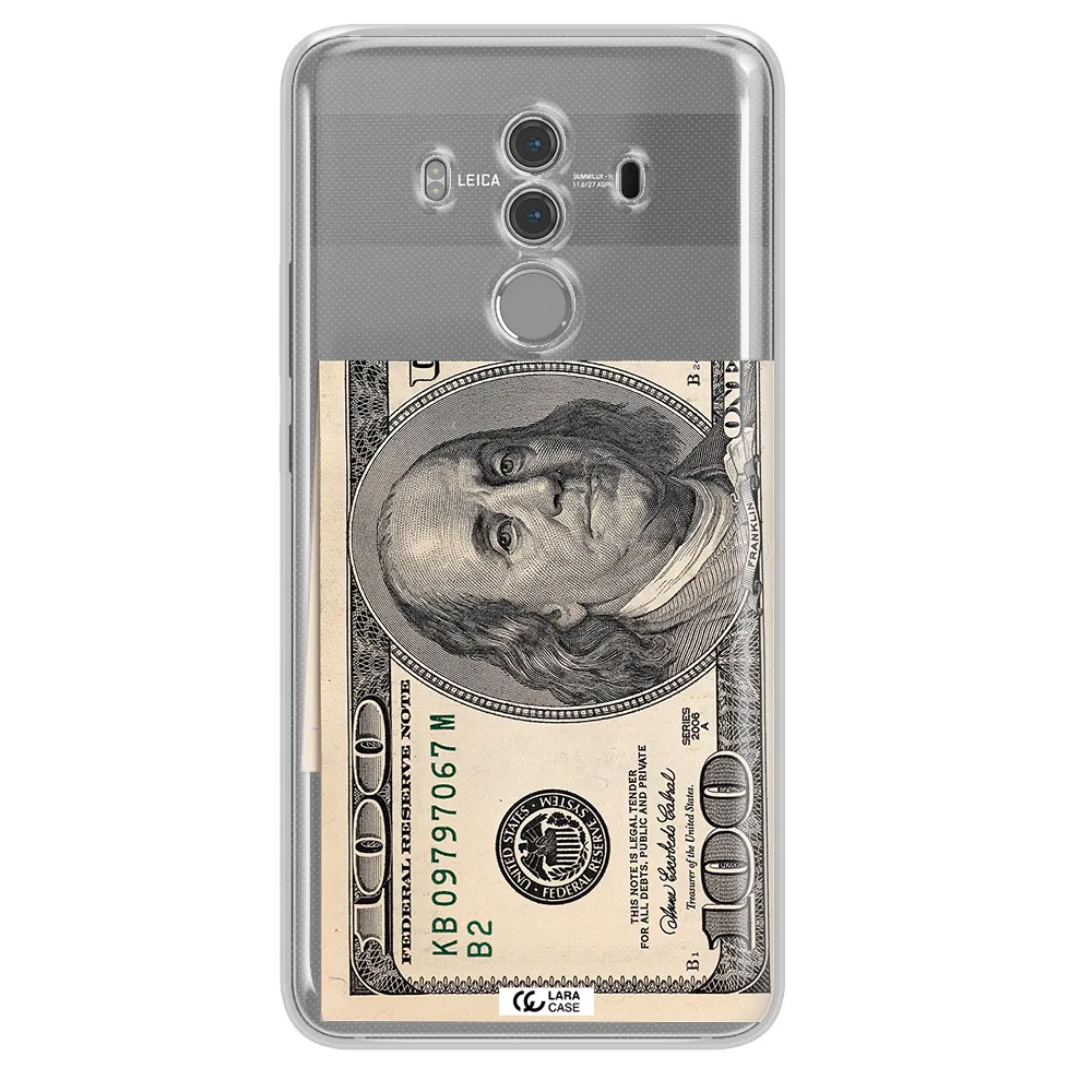 A Close-Up Of A Money Bill Huawei Mate 10 Pro Clear Tpu Case