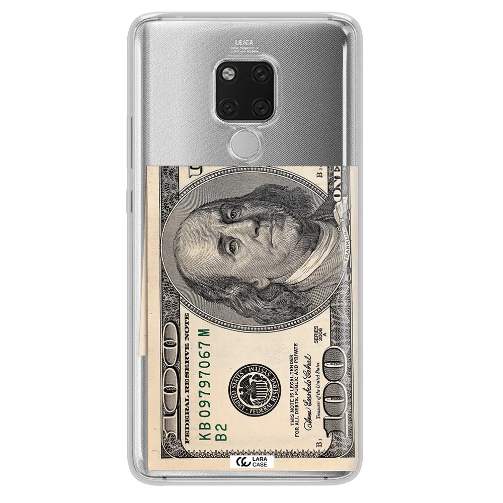 A Close-Up Of A Money Bill Huawei Mate 20X Clear Tpu Case