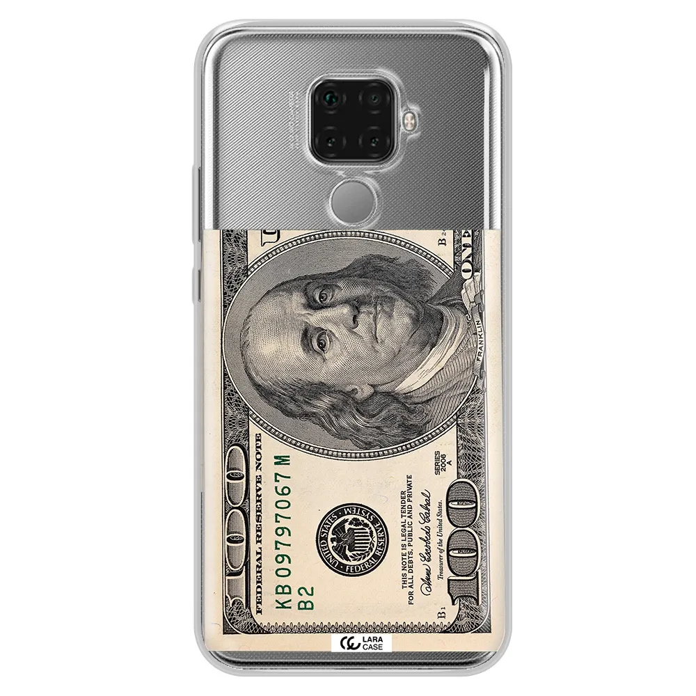 A Close-Up Of A Money Bill Huawei Mate 30 Lite Clear Tpu Case
