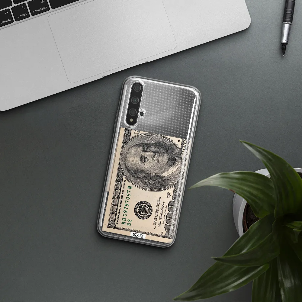 A Close-Up Of A Money Bill Huawei Nova 5T Clear Tpu Case
