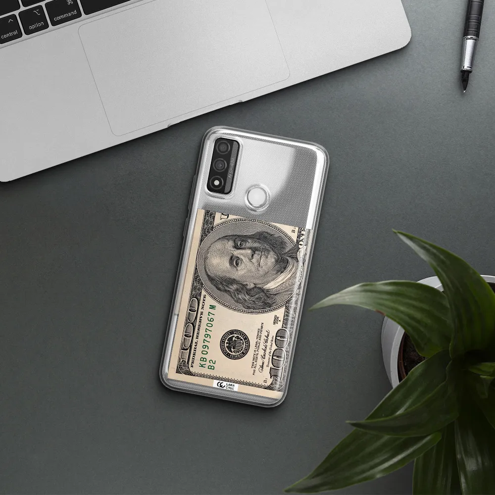 A Close-Up Of A Money Bill Huawei P Smart 2020 Clear Tpu Case