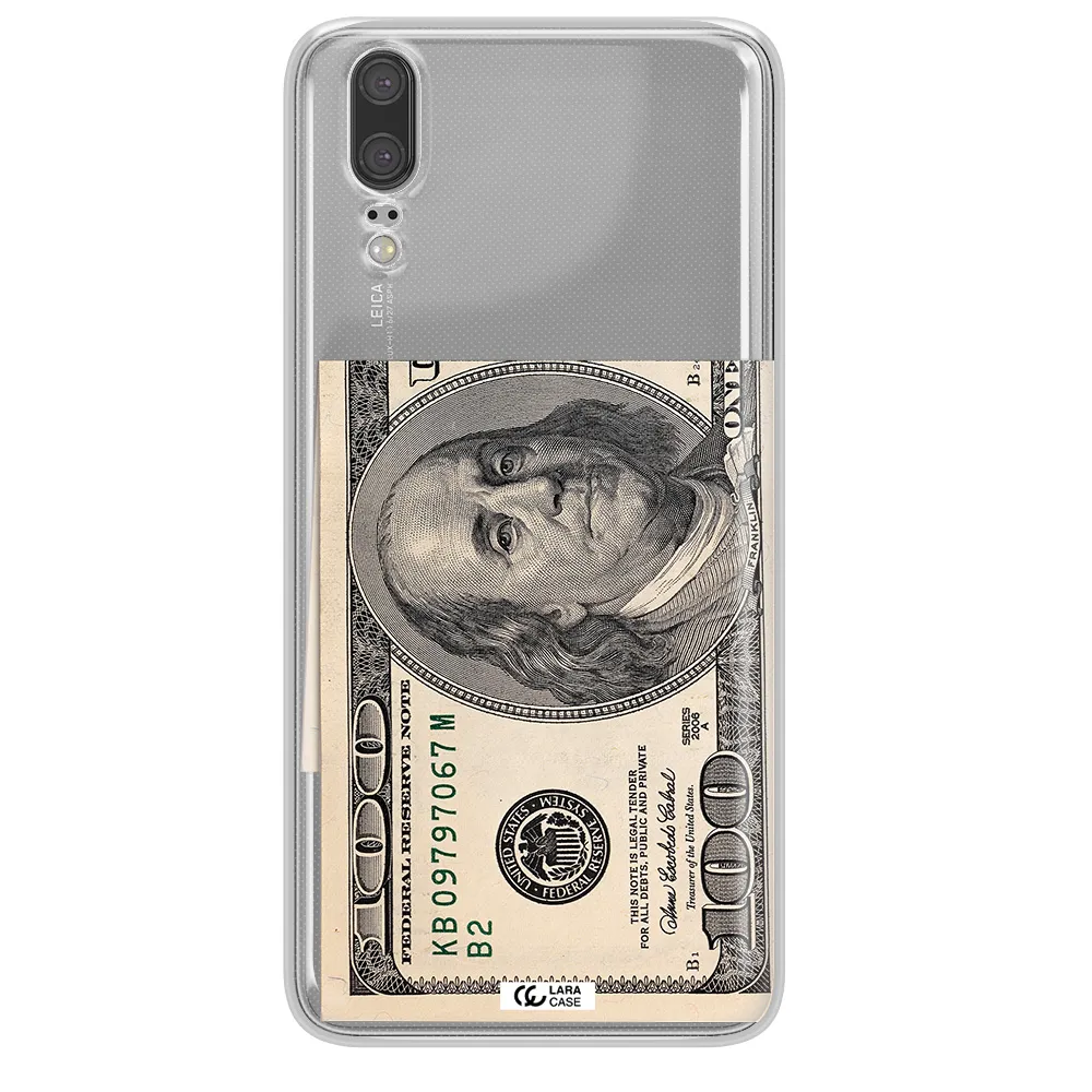 A Close-Up Of A Money Bill Huawei P20 Clear Tpu Case