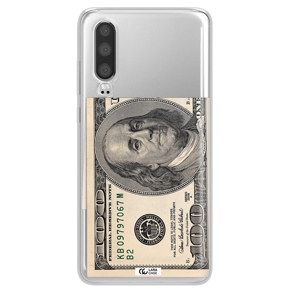 A Close-Up Of A Money Bill Huawei P30 Clear Tpu Case