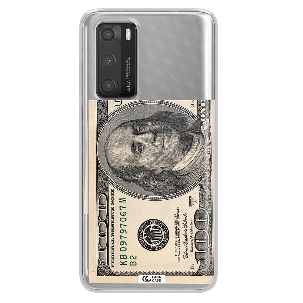 A Close-Up Of A Money Bill Huawei P40 Clear Tpu Case