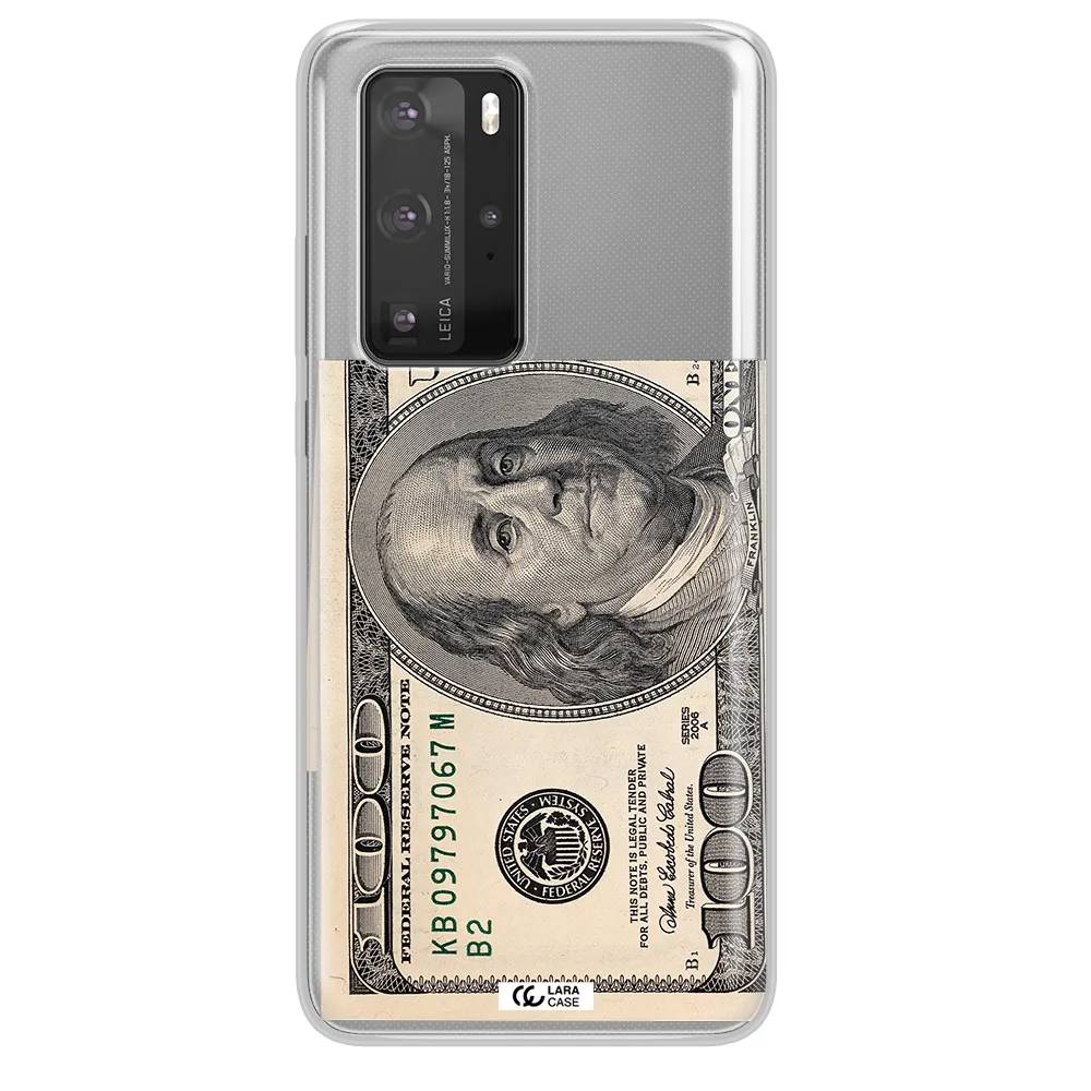A Close-Up Of A Money Bill Huawei P40 Pro Clear Tpu Case
