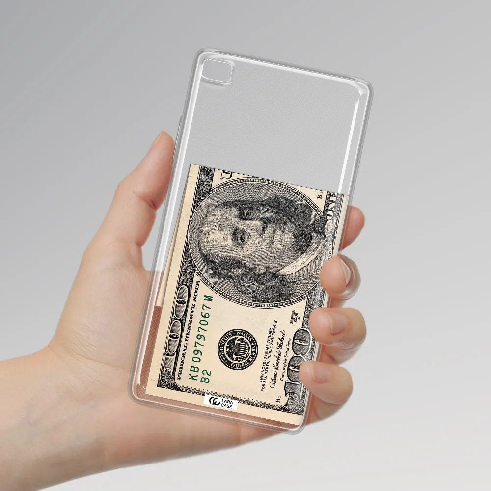 A Close-Up Of A Money Bill Huawei P8 Clear Tpu Case