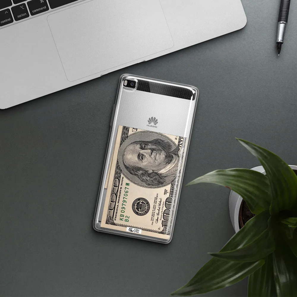 A Close-Up Of A Money Bill Huawei P8 Clear Tpu Case