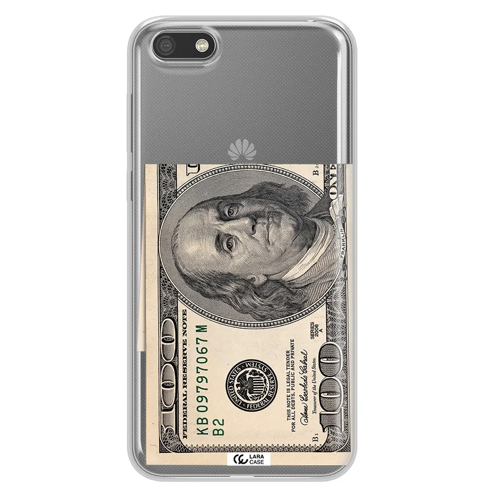 A Close-Up Of A Money Bill Huawei Y5 2018 Clear Tpu Case