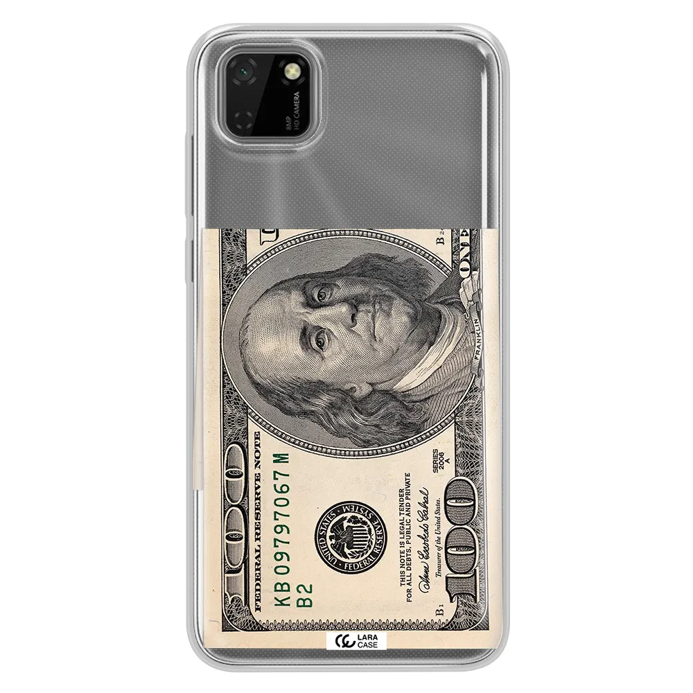 A Close-Up Of A Money Bill Huawei Y5P Clear Tpu Case
