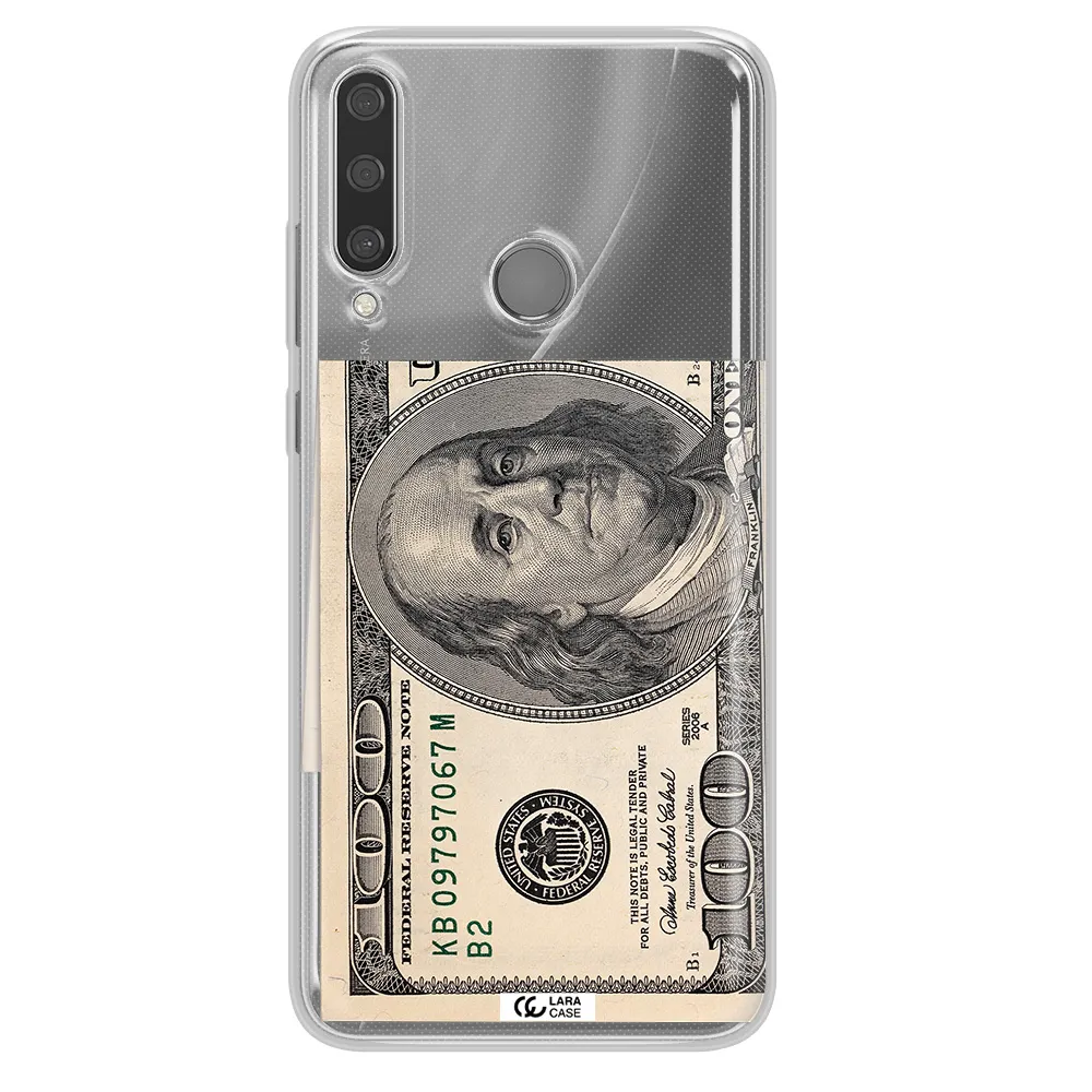 A Close-Up Of A Money Bill Huawei Y6P Clear Tpu Case