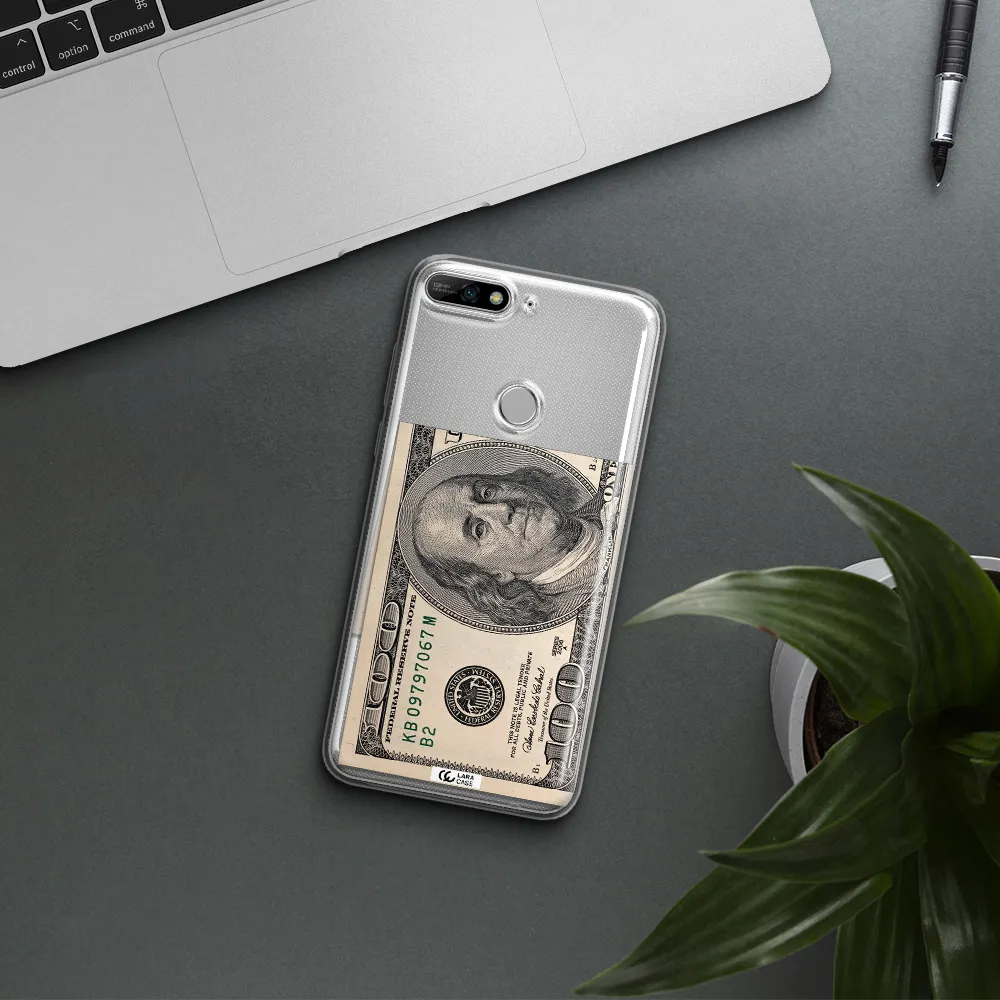 A Close-Up Of A Money Bill Huawei Y7 2018 Clear Tpu Case