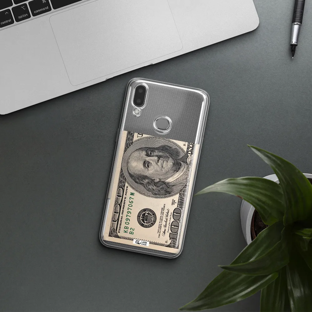 A Close-Up Of A Money Bill Samsung A10S Clear Tpu Case