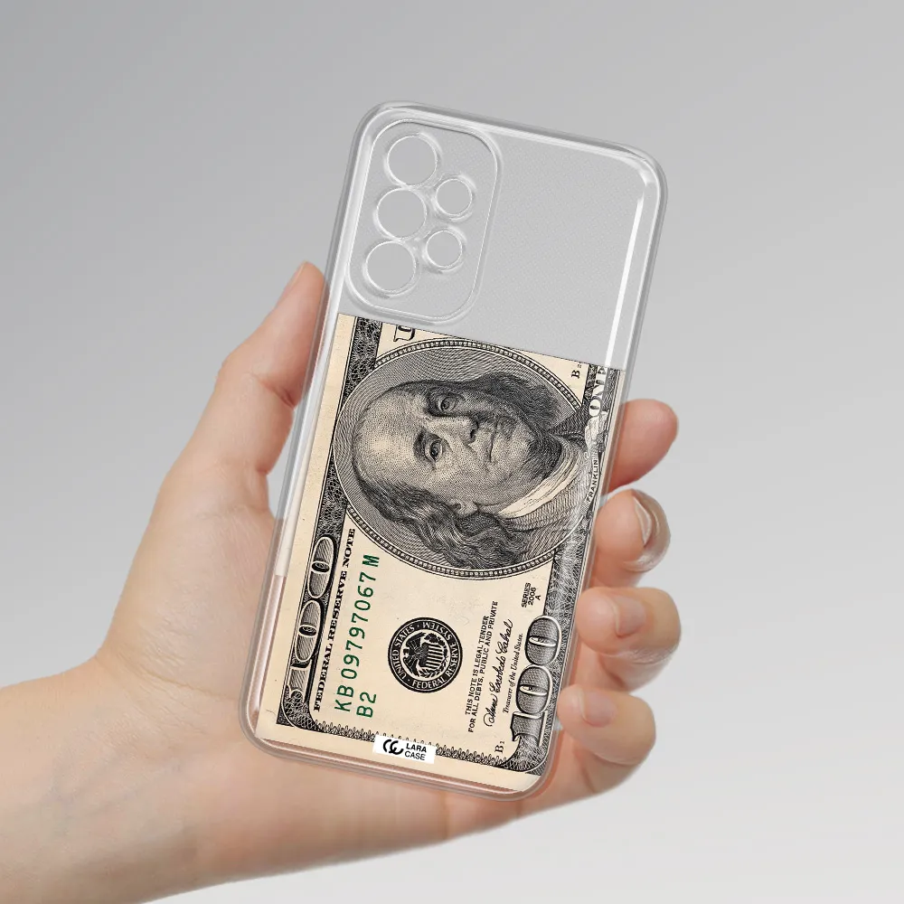 A Close-Up Of A Money Bill Samsung A23 5G Clear Tpu Case