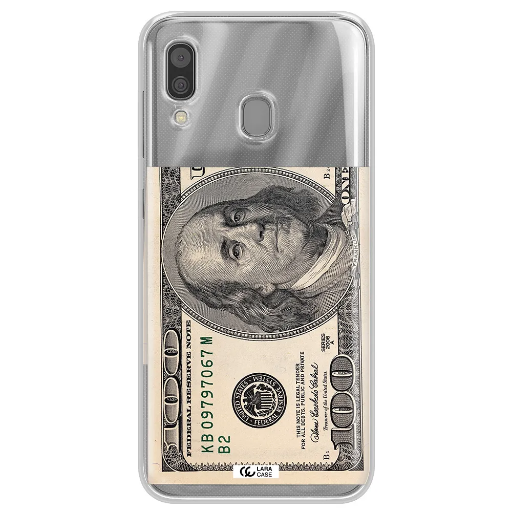A Close-Up Of A Money Bill Samsung A30 Clear Tpu Case