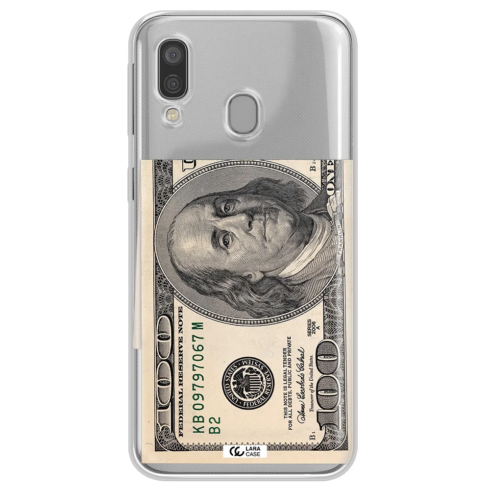 A Close-Up Of A Money Bill Samsung A40 Clear Tpu Case