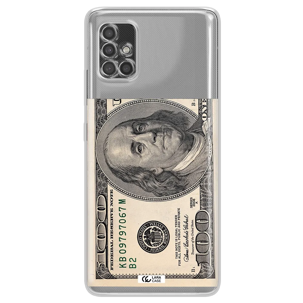 A Close-Up Of A Money Bill Samsung A40S Clear Tpu Case