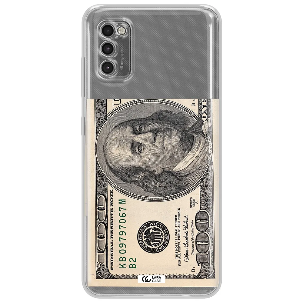 A Close-Up Of A Money Bill Samsung A41 Clear Tpu Case