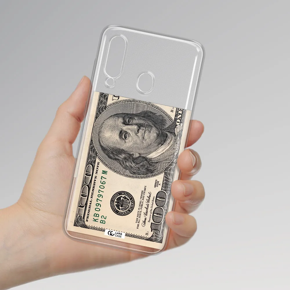 A Close-Up Of A Money Bill Samsung A60 Clear Tpu Case