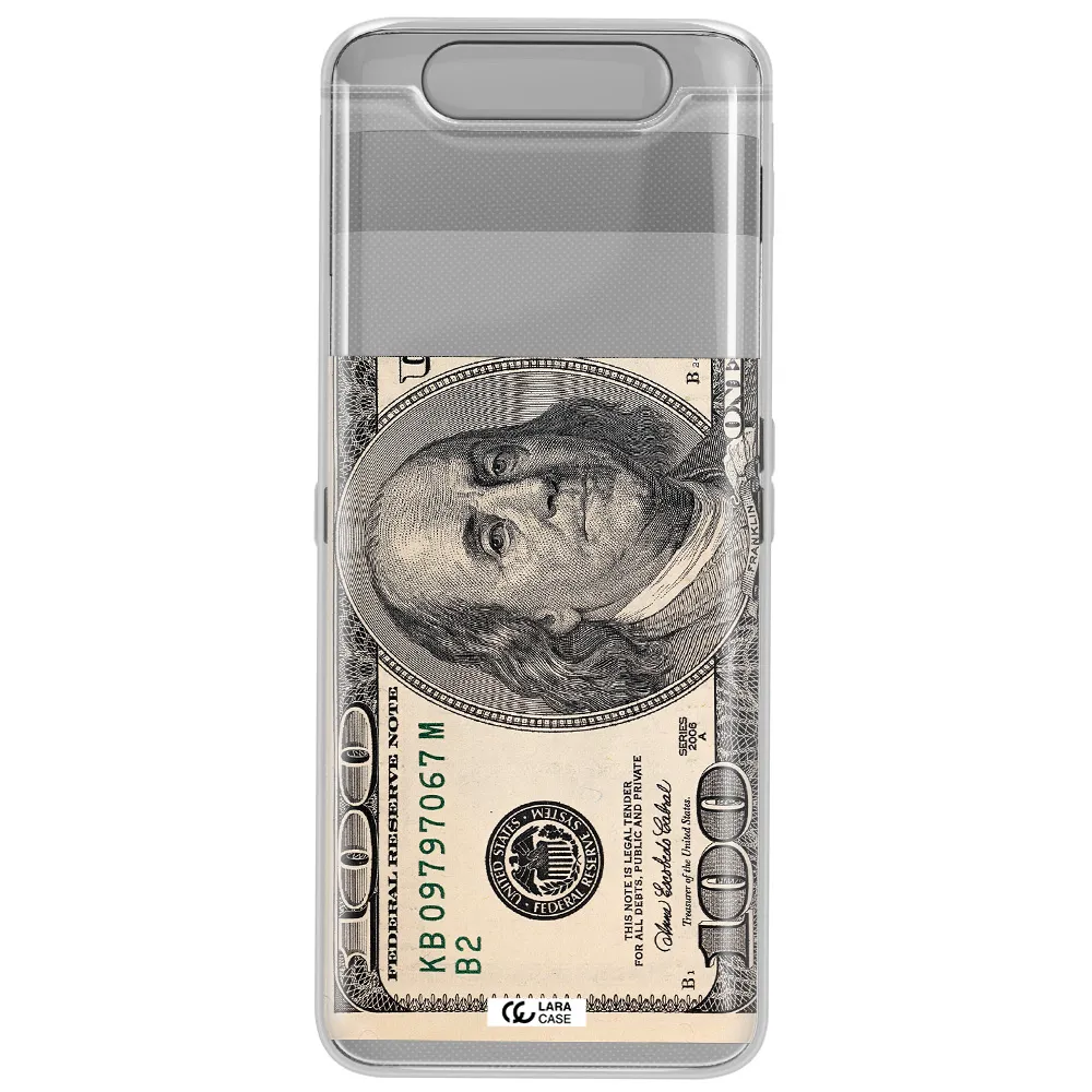A Close-Up Of A Money Bill Samsung A80 Clear Tpu Case