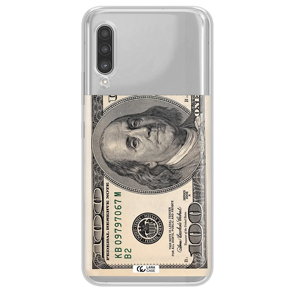 A Close-Up Of A Money Bill Samsung A90 Clear Tpu Case