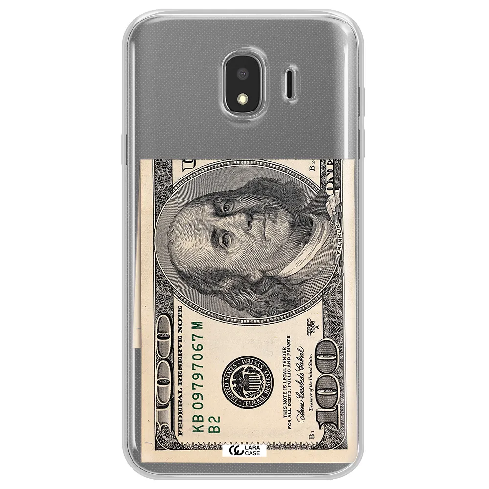A Close-Up Of A Money Bill Samsung J4 Clear Tpu Case