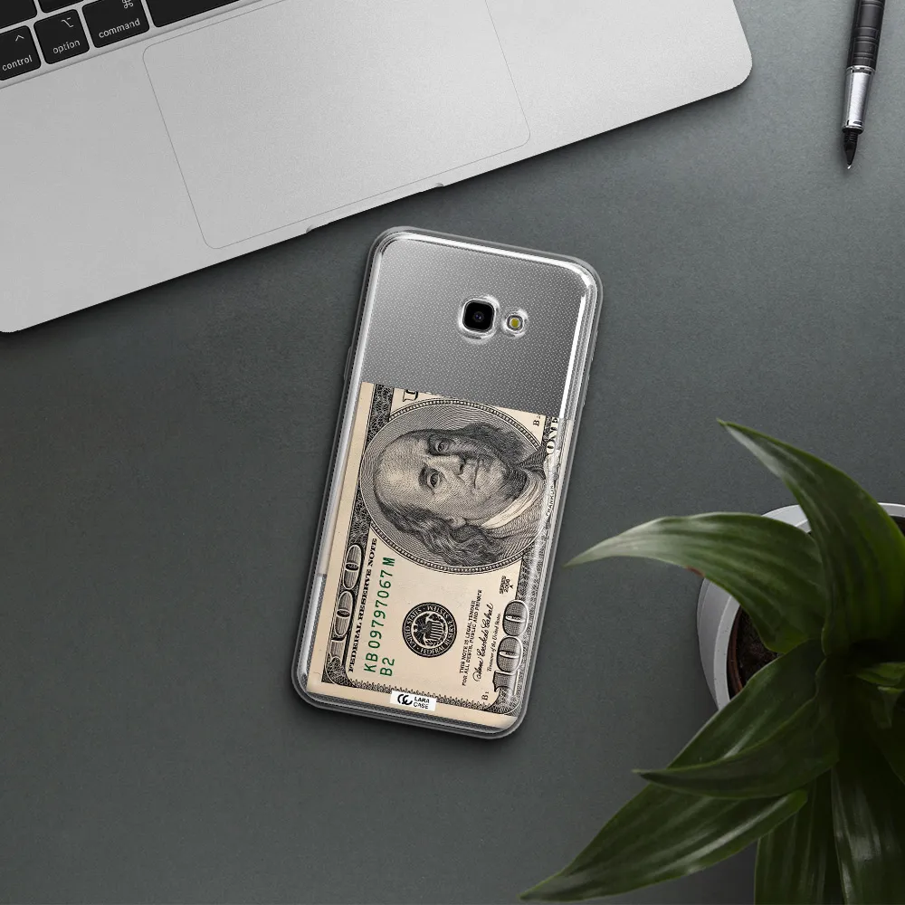 A Close-Up Of A Money Bill Samsung J4 Plus Clear Tpu Case