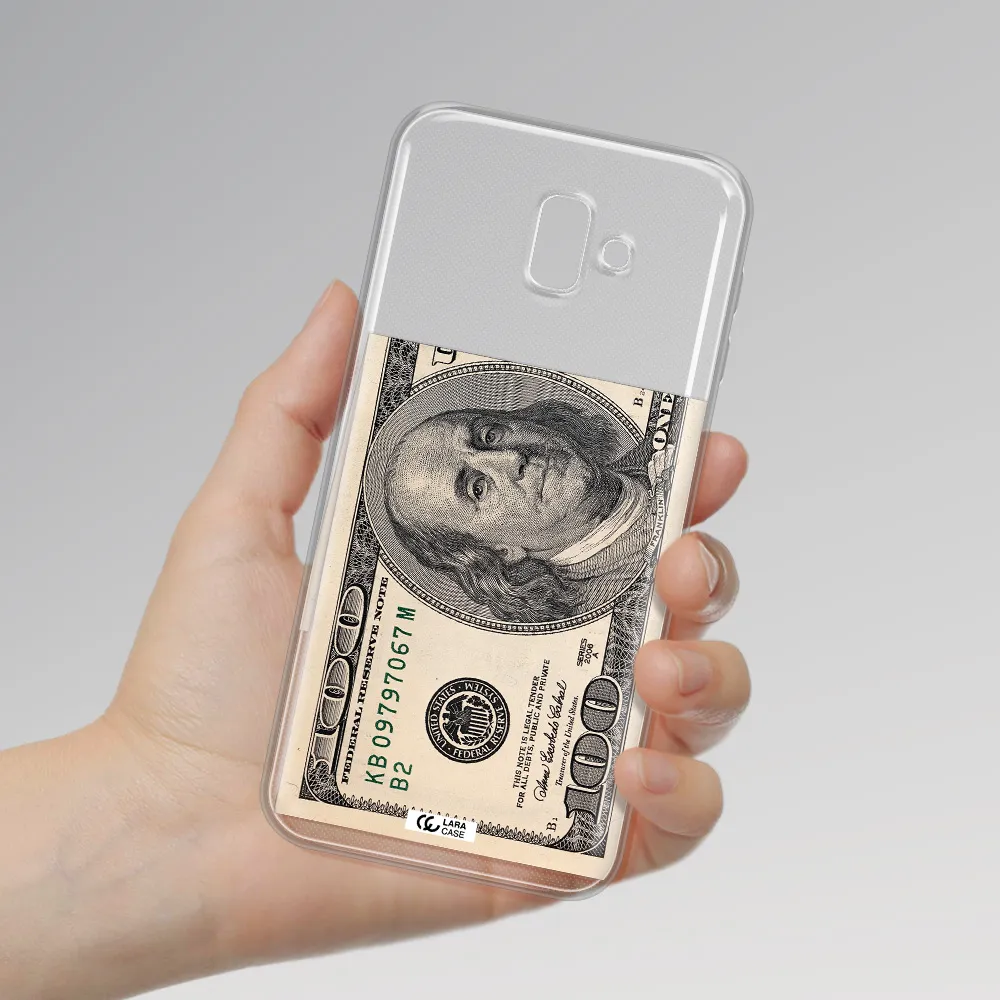 A Close-Up Of A Money Bill Samsung J6 Plus Clear Tpu Case