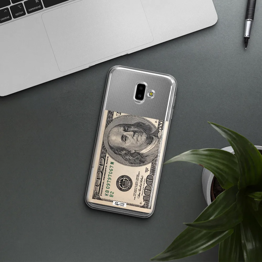 A Close-Up Of A Money Bill Samsung J6 Plus Clear Tpu Case