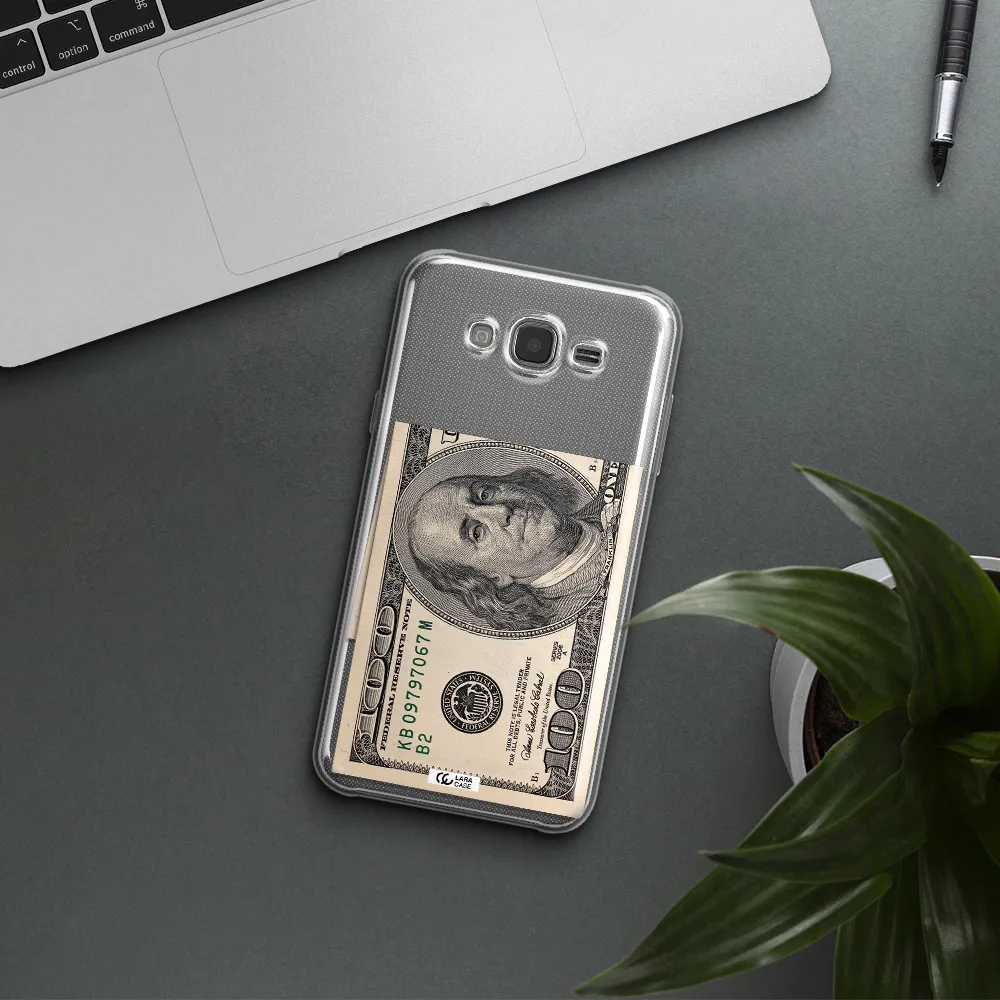 A Close-Up Of A Money Bill Samsung J7 2015 Clear Tpu Case